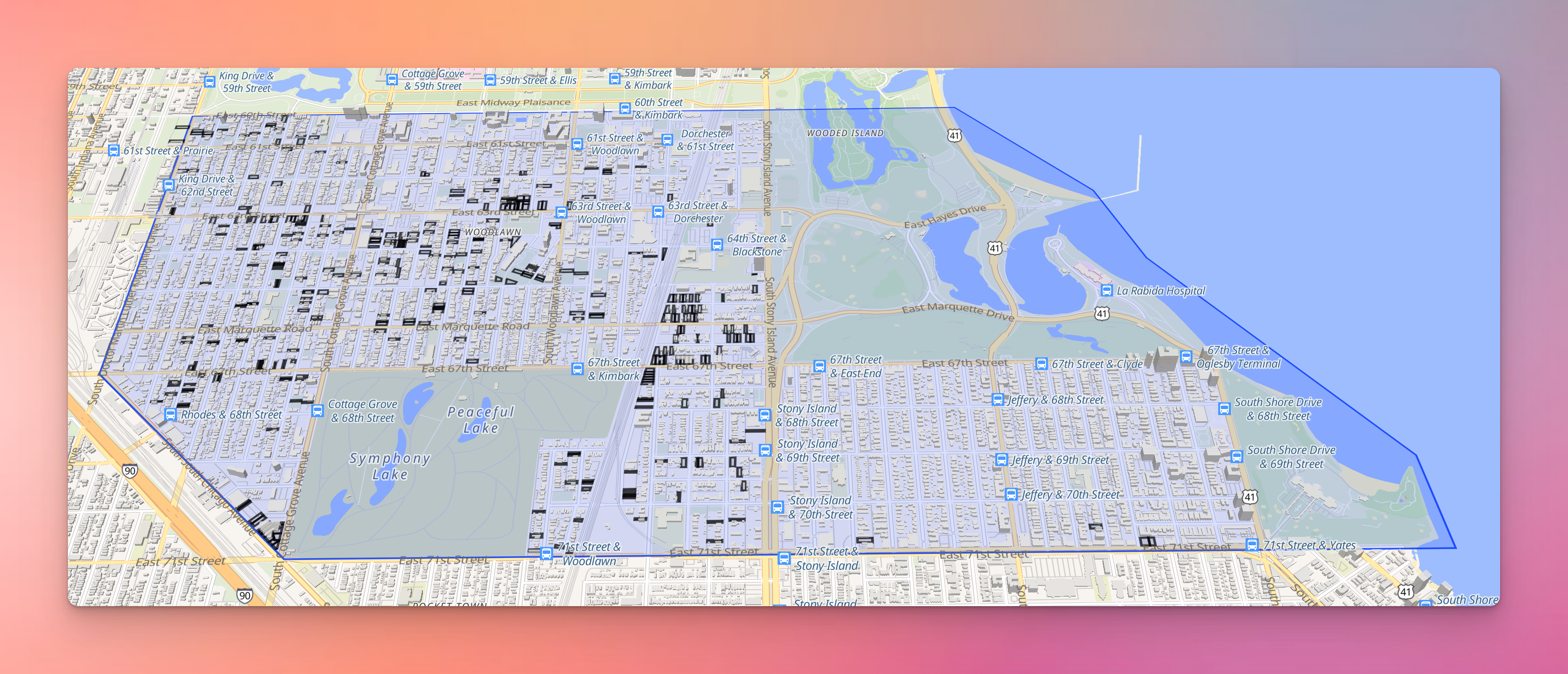 map of the Jackson Park Pilot Program