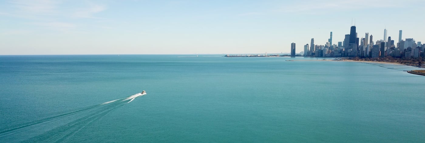 Photo of Lake Michigan and Chicago by Steven Vance